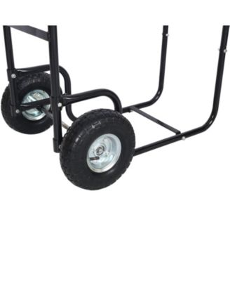 Multipurpose Firewood & Heavy-Duty Cart with 200lb Capacity