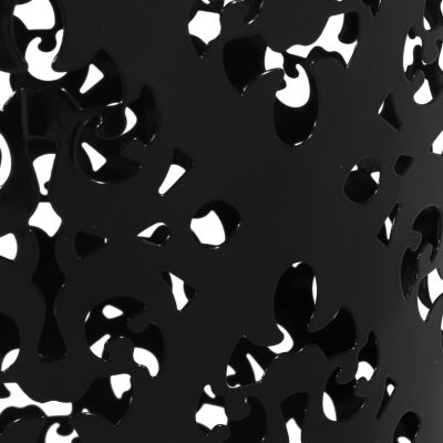 Streamdale Stylish Outdoor Side Table with Iron Cut Floral Design