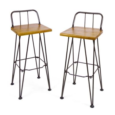 Streamdale Denali Outdoor Acacia Wood Patio Bar Stool Set of 1