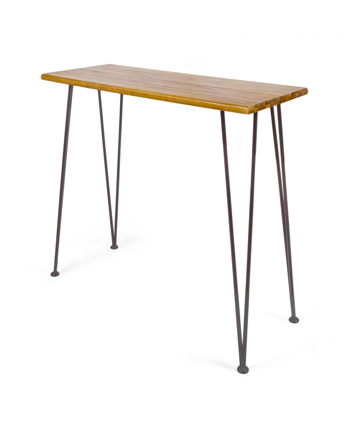 Streamdale Chic Industrial Teak Acacia Wood Outdoor Bar Table