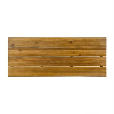 Streamdale Chic Industrial Teak Acacia Wood Outdoor Bar Table