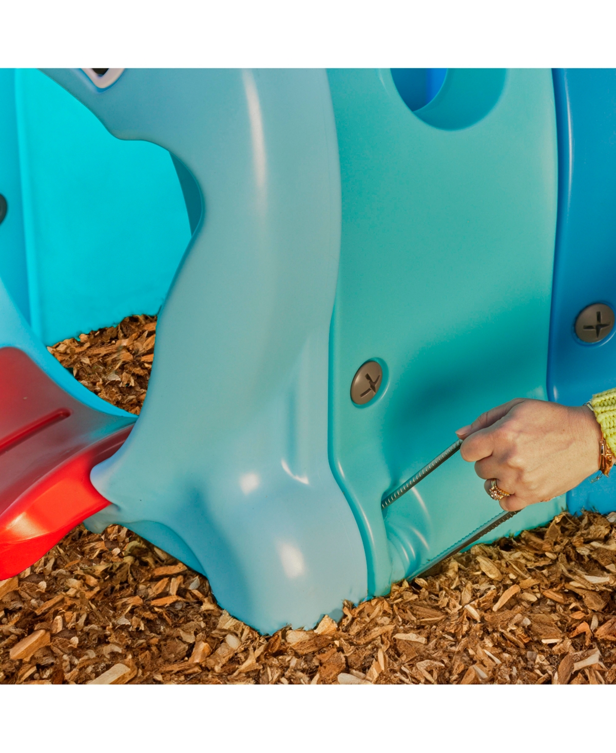 ECR4Kids Willow Climb-n-Crawl Whale, 2-Section Extension Set, Capri Blue/French Blue -capri blue