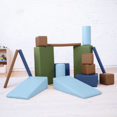 SoftZone Soft Builder Blocks, Assorted, 16-Piece