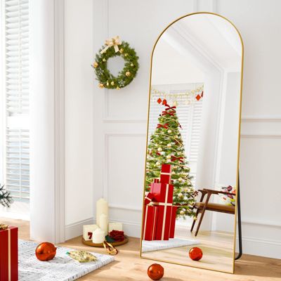 21x64 Arched Full Length Mirror Gold Frame - Stylish Decor