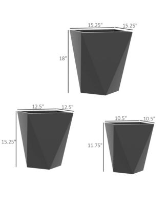 Geometric Outdoor Planters Stackable, Self-Draining, and Durable