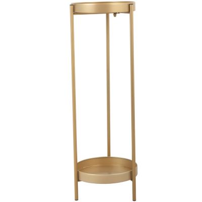 Streamdale Elegant Golden Foldable 2-Tier Plant Stand for Indoor Outdoor Use