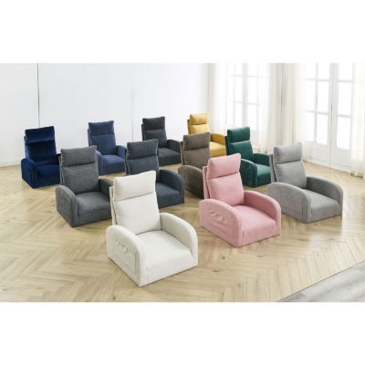  Modern High Backrest Rocker with Side Pockets