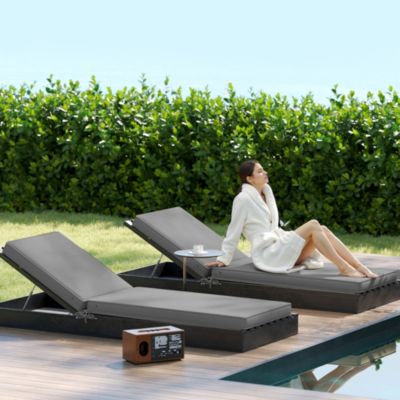 2 Lounge Chair Cushions, 72"x21"x3" Replacement Cushions,