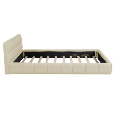 Queen Fabric Upholstered Platform Bed