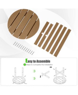 18 Inch Round Weather-Resistant Adirondack Side Table