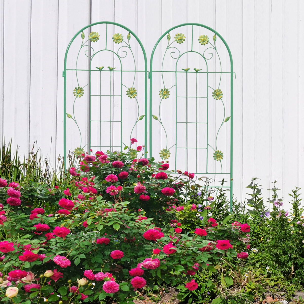 Rustproof 71" Garden Trellis for Climbing Plants