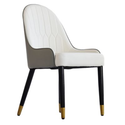 Modern Upholstered Dining Chair with Space-Saving Design