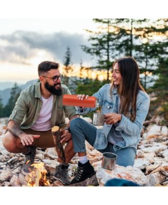 Double-Walled Insulated Stainless Steel Water Bottle with 2 Lids and Straw