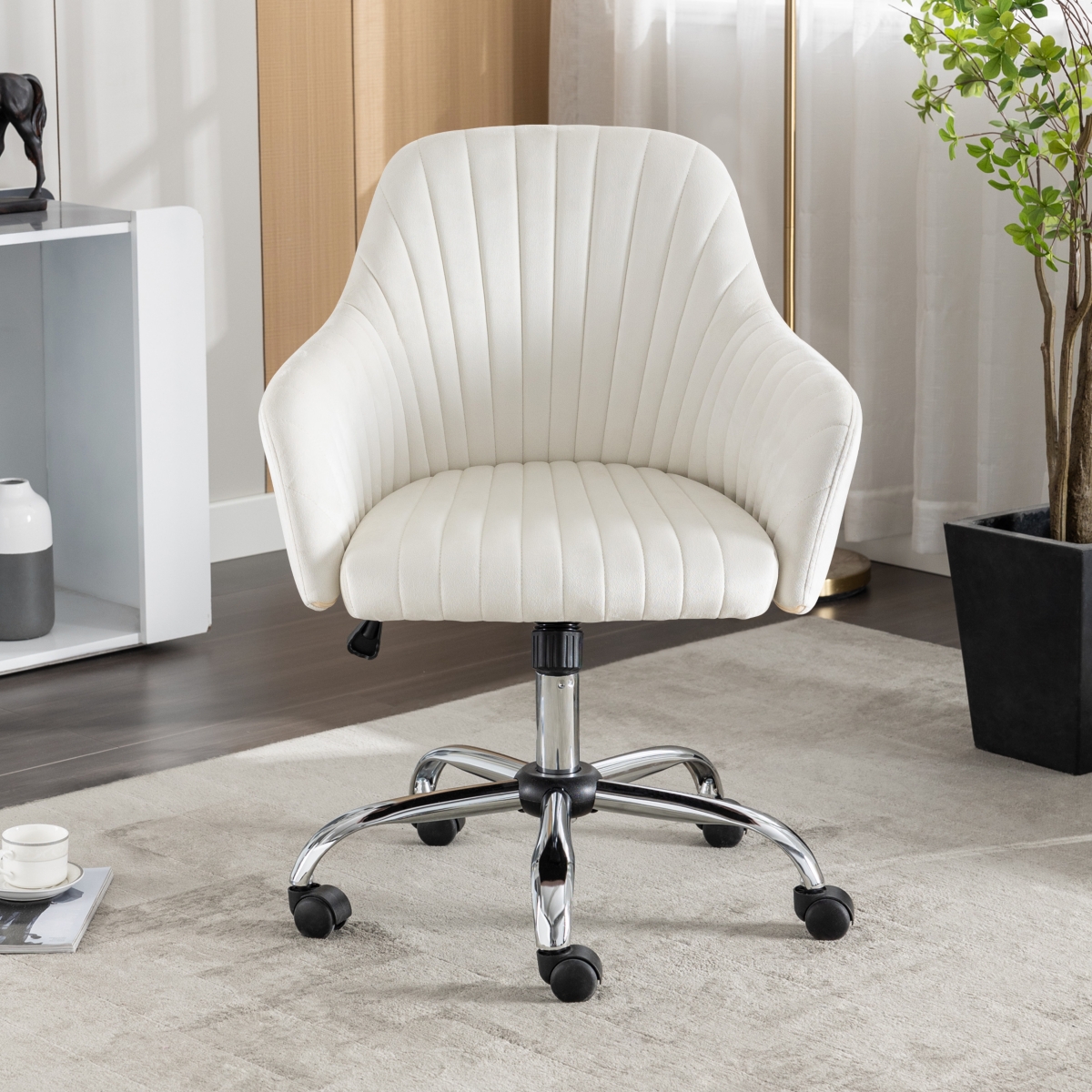Streamdale Adjustable Velvet Leisure Chair (Pink)