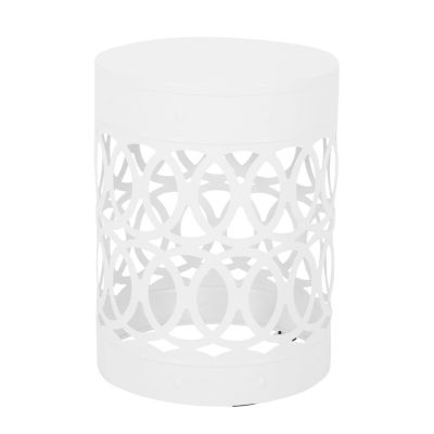 Modern Geometric Iron Cut Side Table Chic, Durable, Assembly-Free