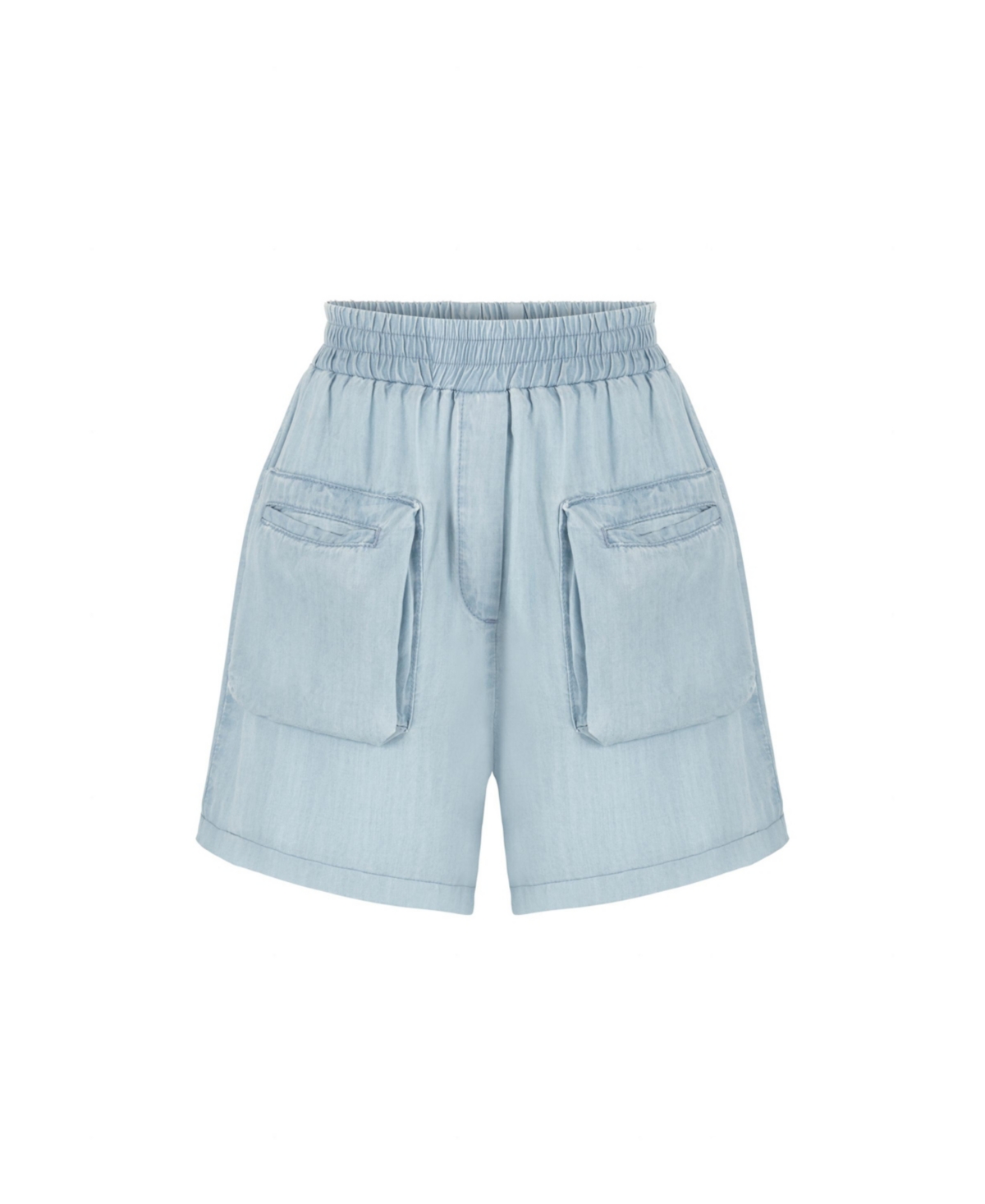 Women's Cargo Pocket Mini Shorts - Ice blue