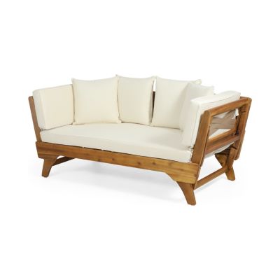 Acacia Daybed with Expandable Frame and Water-Resistant Cushions