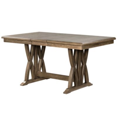 Streamdale Mid-Century Wood 7-Piece Extendable Dining Set