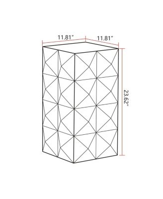 Retro Coffee Table with 3D Embossing (23.62")