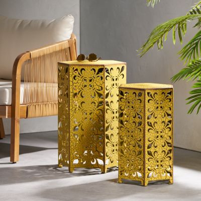 Streamdale Fleur-de-Lis Nesting Tables for Timeless Elegance