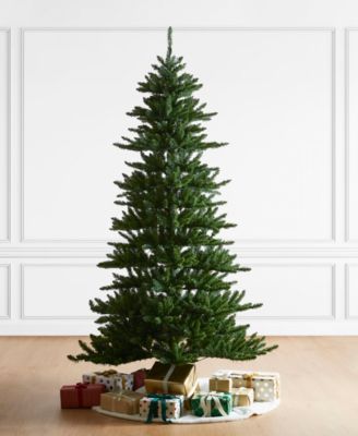 7.5ft Pre Lit Green Slim Fir Christmas Tree with 400 Light Emitting Diode Lights, 9 Functional Warm White Multi color, remote controller