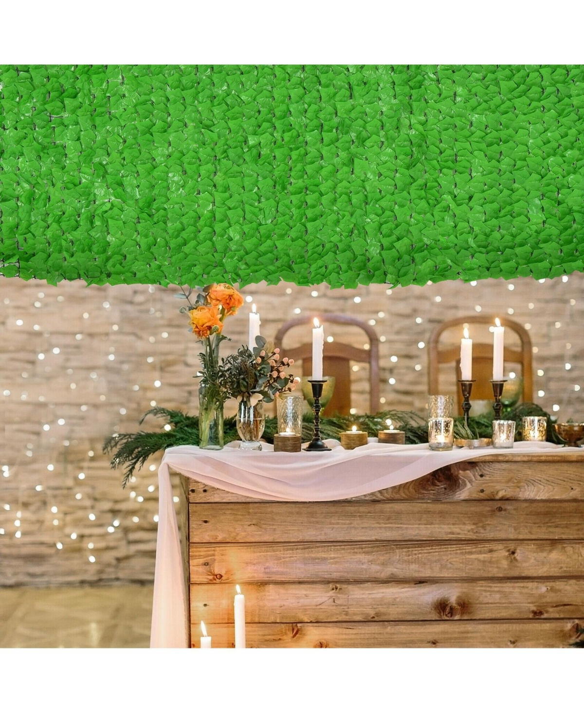 Slickblue 4 Pieces 118 x Inch Artificial Ivy Privacy Fence for Fence and Vine Decor