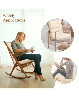 Indoor Outdoor Back Chair Cushion Tufted Pillow Patio Seating Pad  22'' (L) x 20'' (W) x 25.5'' (H).