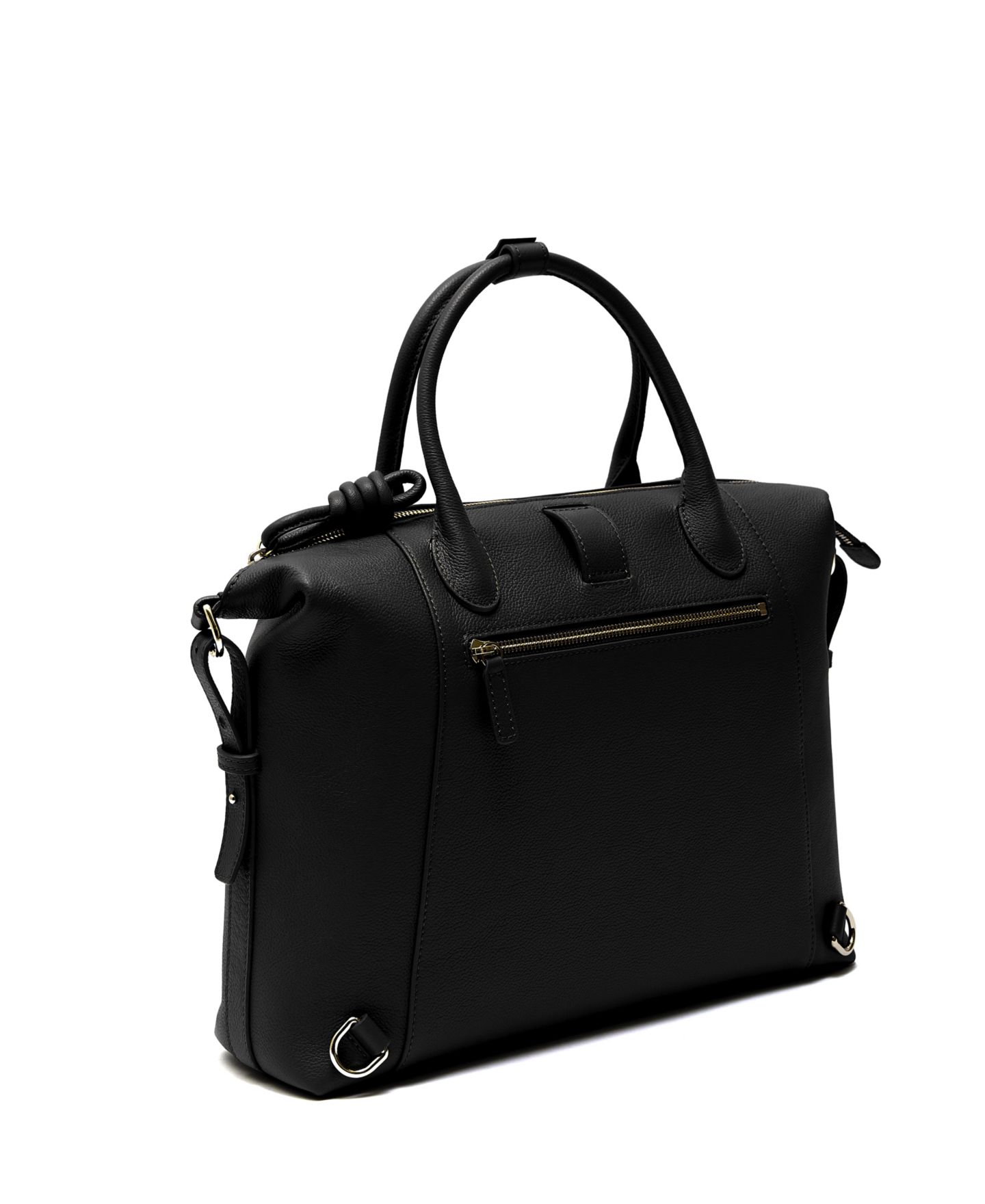 Рюкзак Esin Akan Wimbledon Large Leather Tote, цвет: Чёрный — фото 9