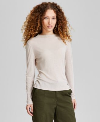 And Now This - Women's Funnel-Neck Long-Sleeve Knit Top