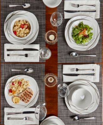 Curves Square 12 Pc. Dinnerware Set, Service for 4