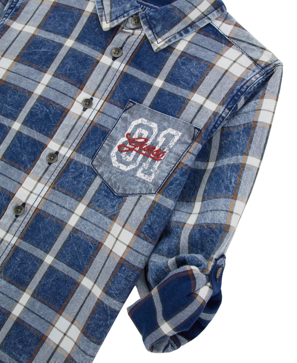 Guess Big Boys Long Sleeve Flannel Shirt
