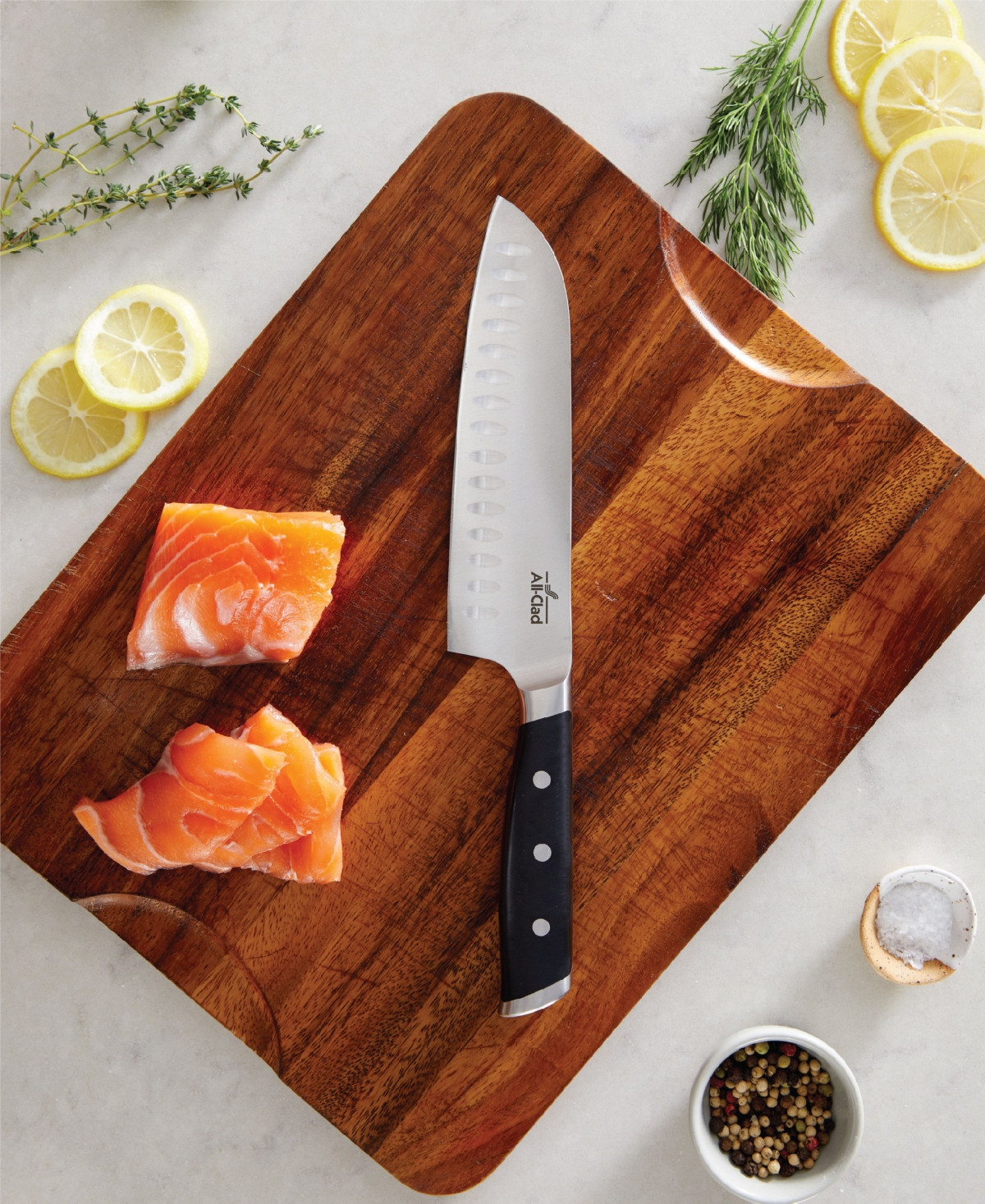 All-clad 7" Santoku Knife In Black
