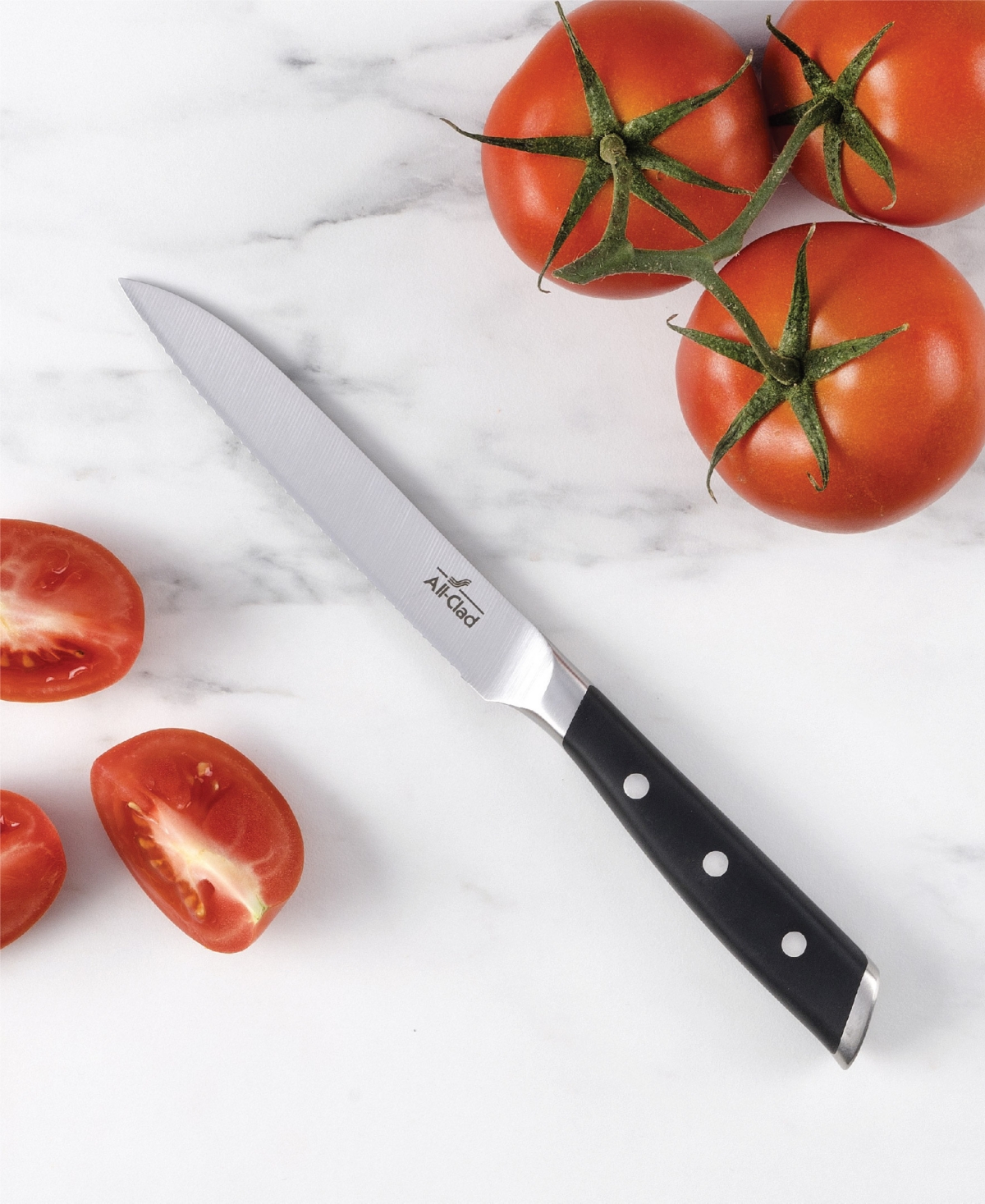 All-clad 5" Serrated Utility Knife In Black