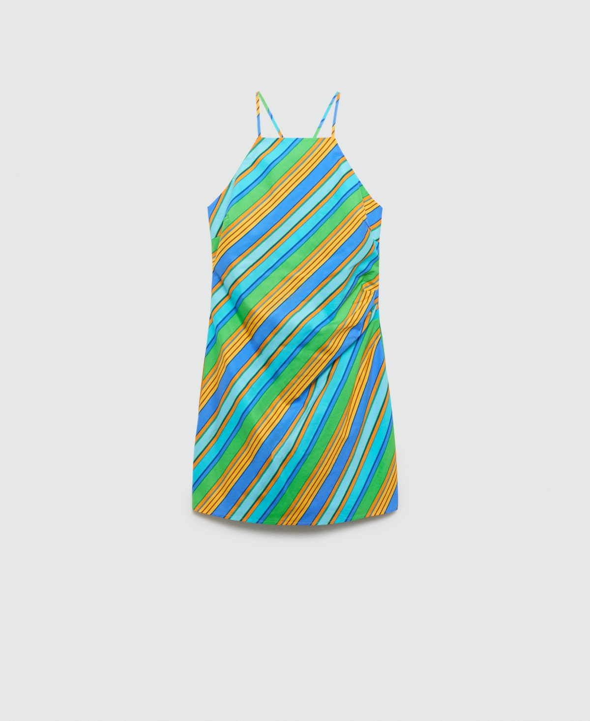 Mango Women's Striped Print Halter Dress