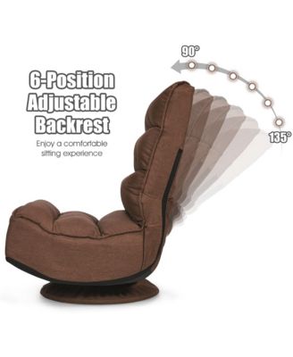 one pack Linen Gaming Chair Fabric 6-Position Folding Lazy Sofa chair