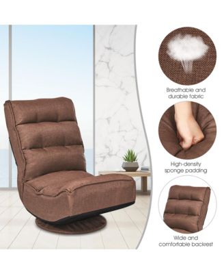 one pack Linen Gaming Chair Fabric 6-Position Folding Lazy Sofa chair