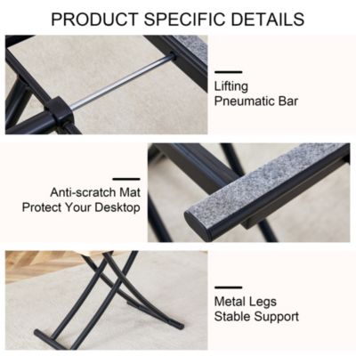 Adjustable Height Foldable Table with Easy Assembly