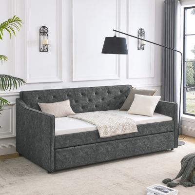 Tufted Twin Daybed with Pullout Trundle