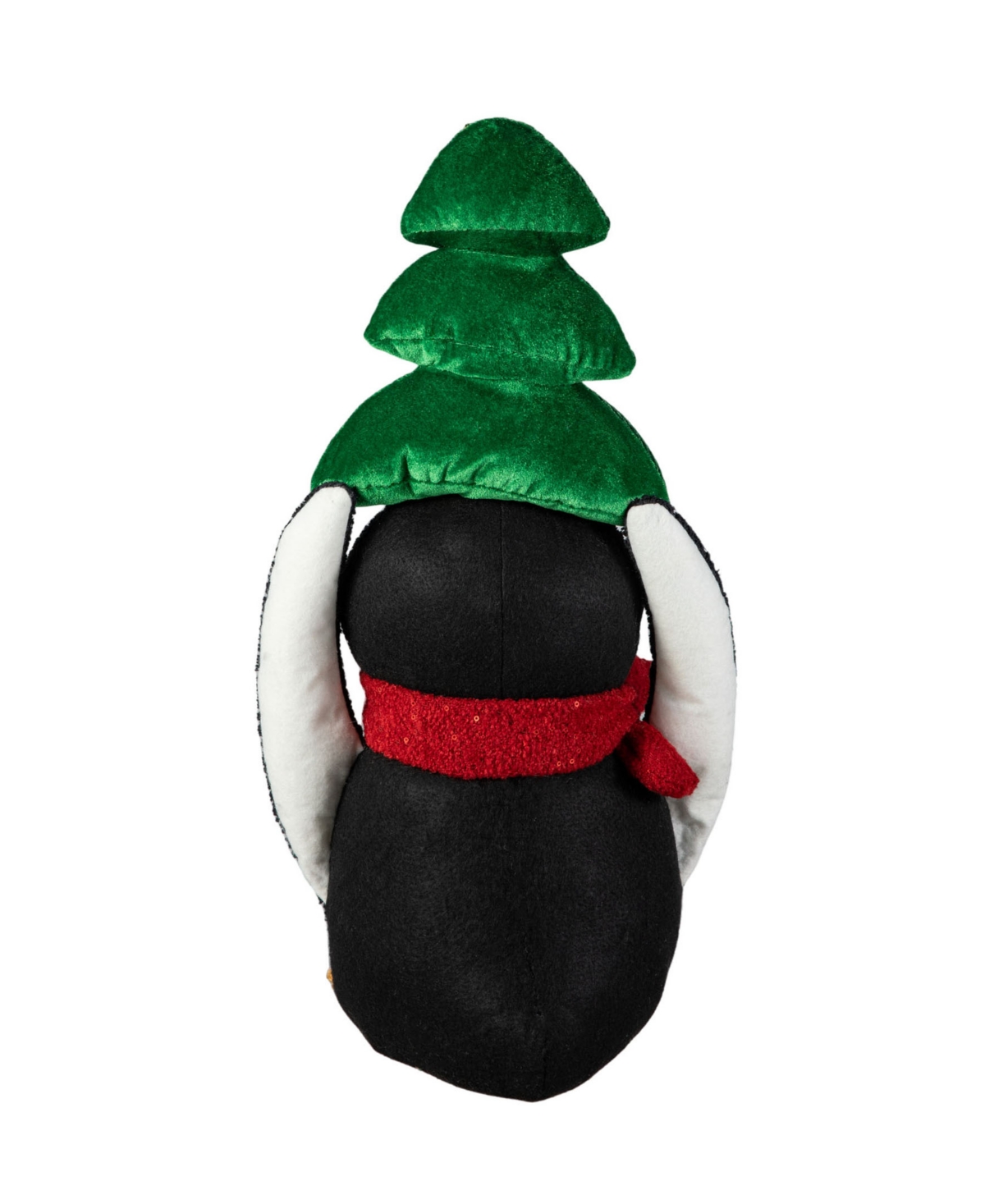 Glitzhome 21.25 H Christmas Fabric Penguin with Top Tree Decor