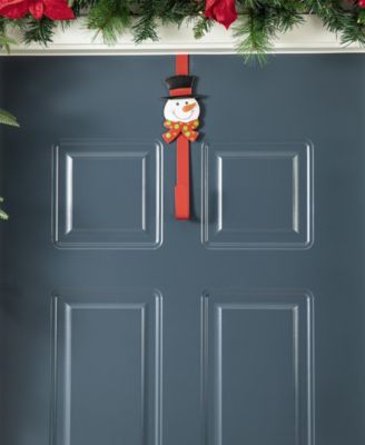 14 H Set of 3 Christmas Metal Elf, Snowman Santa Wreath Hanger