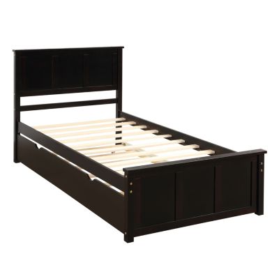 Streamdale Platform Bed With Twin Size Trundle, Twin Size Frame