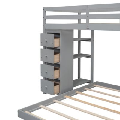 Streamdale Versatile Bunk Bed with Storage and Shelves