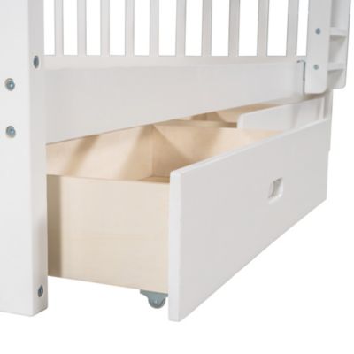 Streamdale Espresso Bunk Bed with Drawers and Ladders