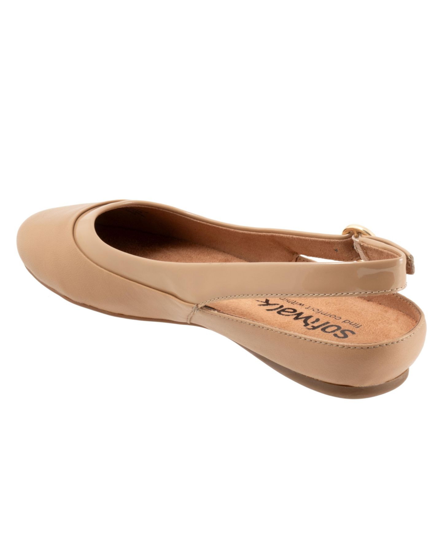 Женские балетки SoftWalk Sheffield Slingback, цвет: Бежевый — фото 3