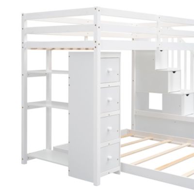 Streamdale Versatile Bunk Bed with Storage and Shelves
