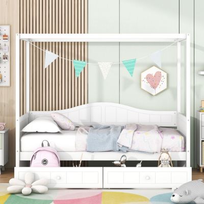 Streamdale Twin Size Canopy Day Bed With 2 Drawers