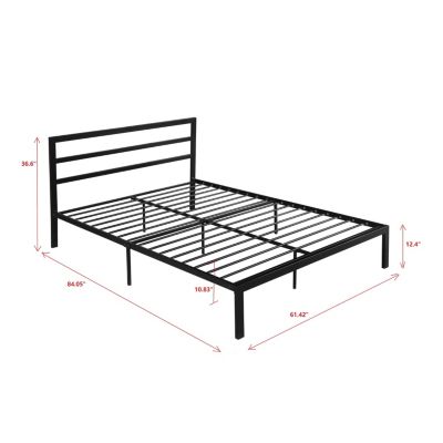 Streamdale Queen Size Metal Bed Frame With Headboard