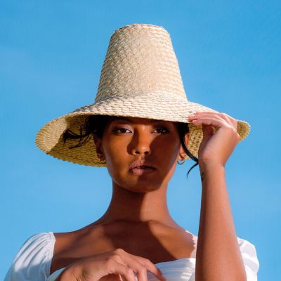 Kemala Palm Straw Hat In Natural Beige