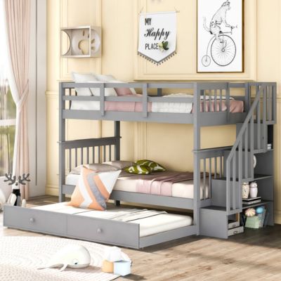 Streamdale Stairway Bunk Bed with Twin Trundle