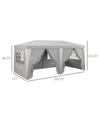 EZ Pop-Up Canopy Tent Spacious 16x16' with Adjustable Height and Included Carry Bag